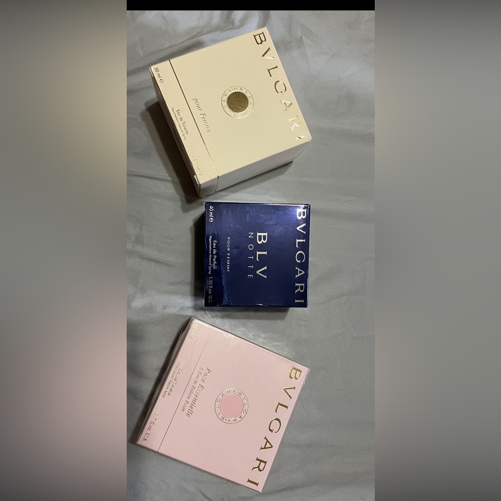 3 fragrances BLVGARI brand new in the box.